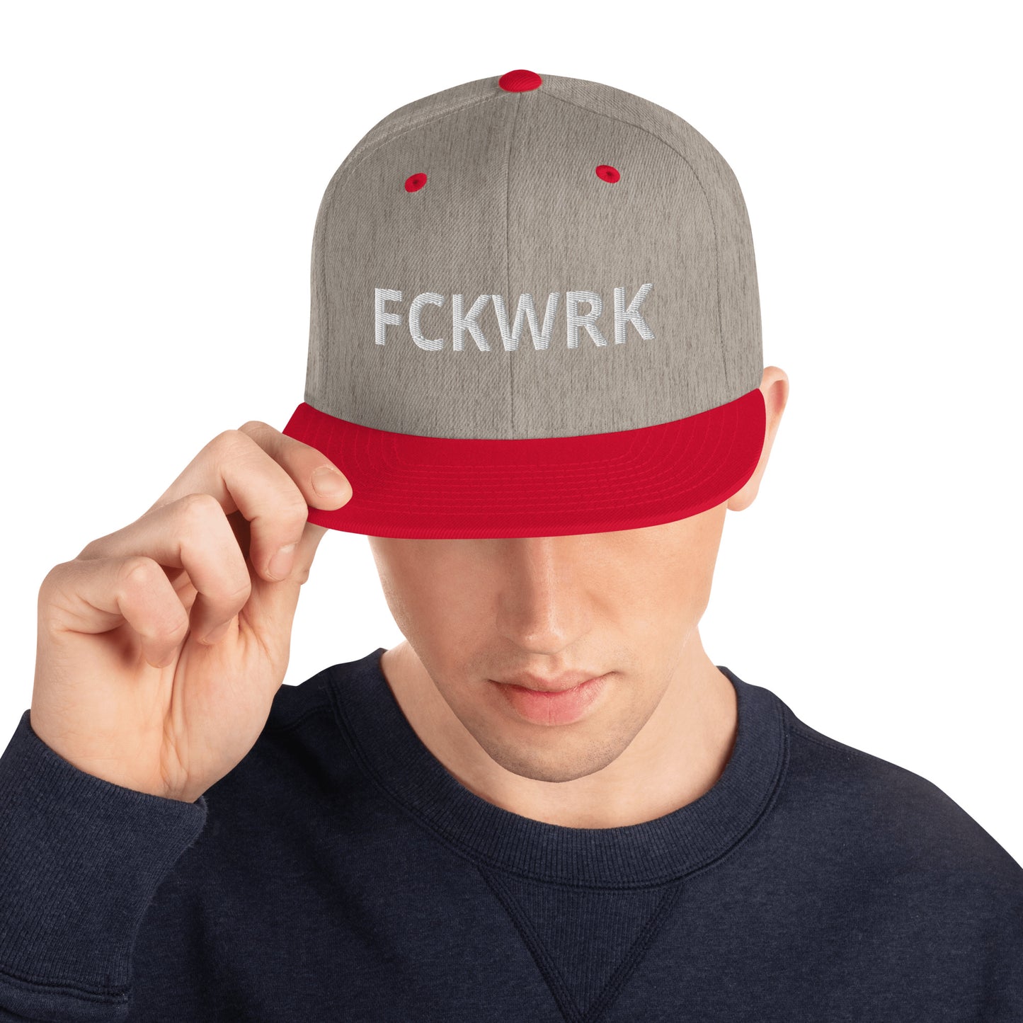 FCKWRK White Letter Snapback Hat - Fckwrk