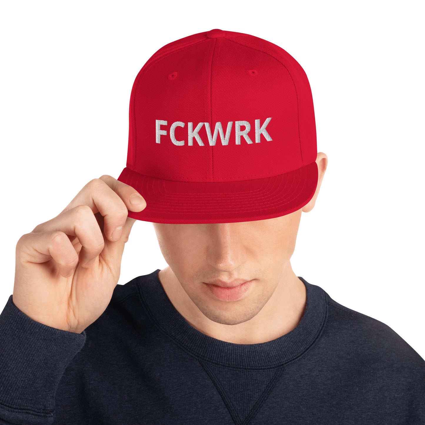 FCKWRK White Letter Snapback Hat - Fckwrk