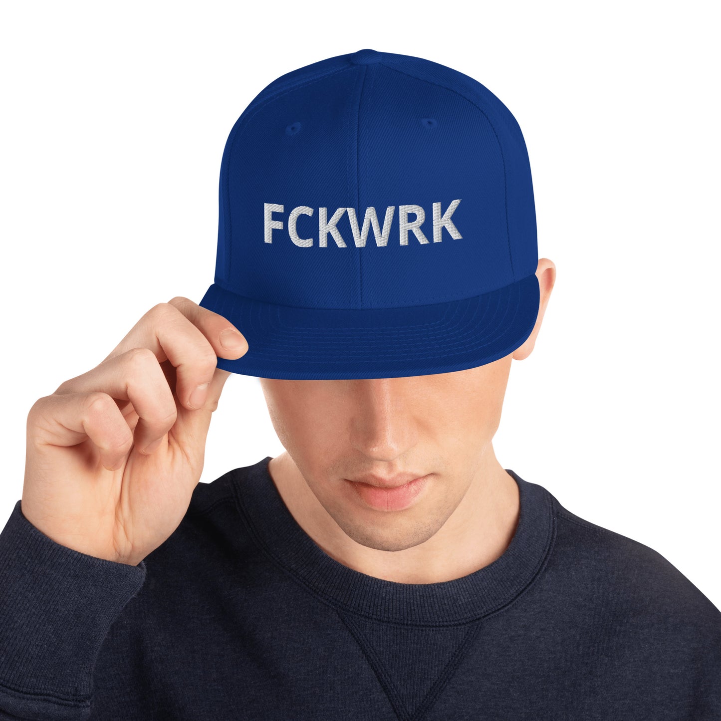 FCKWRK White Letter Snapback Hat - Fckwrk